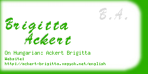 brigitta ackert business card